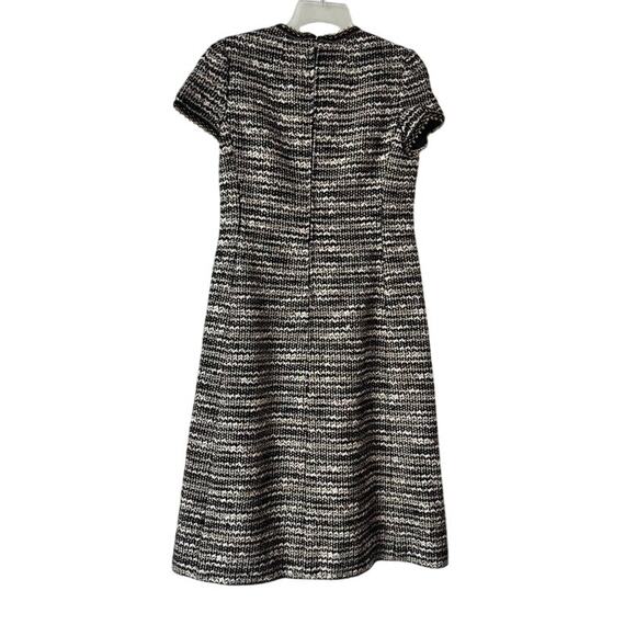 Vintage Mollie Parnis x Saks Fifth Avenue Tweed Dress Black White Gold A-Line - Picture 3 of 16